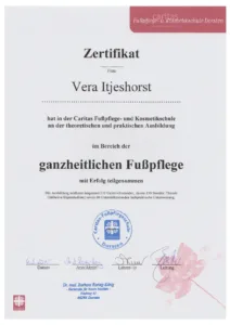 Quanten Mobile Fußpflege Zertifikat: Ganzheitliche Fusspflege