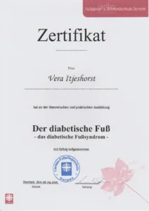 Quanten Mobile Fußpflege Zertifikat: Diabetischer Fuss